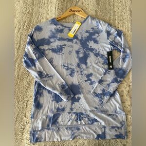 Girls brand new active wear shades of blue shirt L (12-16)